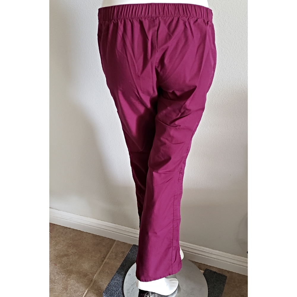 Burgundy Scrub Pants - Picture 3 of 12